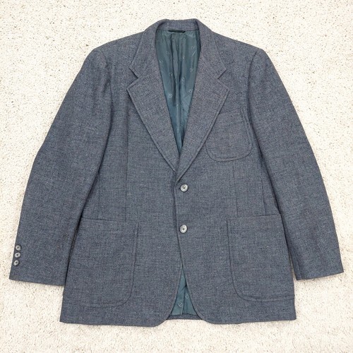 Vtg Christian Dior 40R Tweed Sports Coat Blazer, 2 Button, Notch, Patch Pockets. - Picture 4 of 12