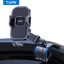 TOPK Car Phone Mount, Super Stable Clamp-style Design for Dashboard