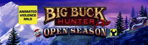 Big Buck Hunter Pro Open Season Arcade Marquee 26" x 8"