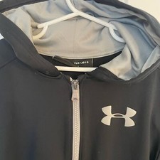 Under Armour Youth Large Black Full Zip Hoodie Sweatshirt