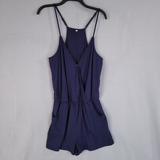 Women's Jumpsuit Short Spaghetti Strap Playsuit Romper Sleeveless Size M