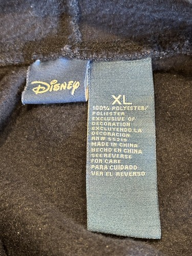 Vtg Disney The Original Crew Fleece Hooded Pullover Sweatshirt Mickey Pluto XL - Picture 10 of 11