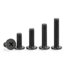 M2 M2.5 M3 Laptop Notebook PC Machine Screw Phillips Wafer Flat Head Black Zinc