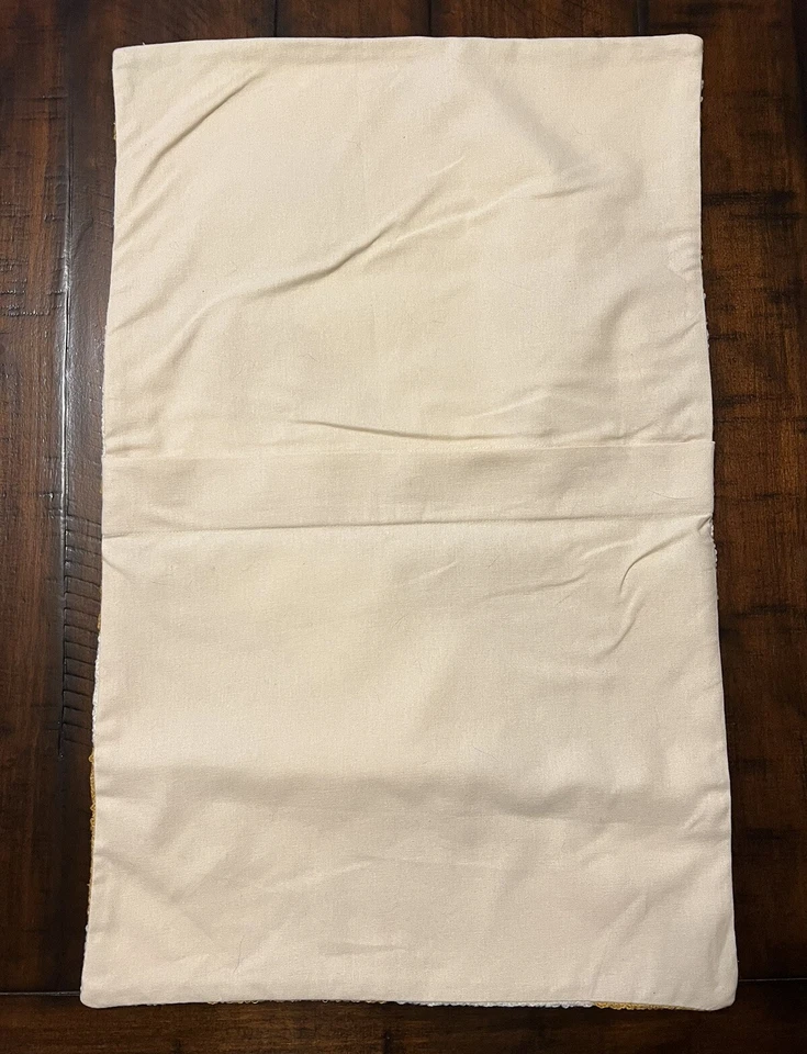 NWOT Pottery Barn Chevron Crewel Embroidered Lumbar Pillow Cover Fall Honey Gold - Image 3 of 4