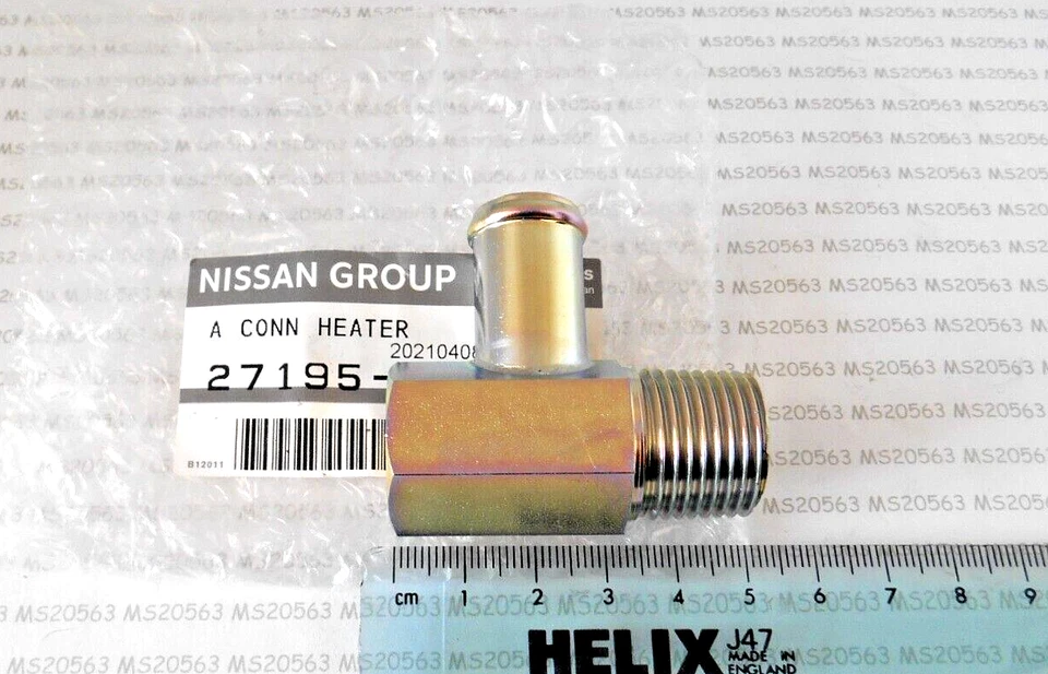 Conector de agua de codo de manguera calentador de motor Datsun S30 240Z 260Z 280Z 810 280ZX fabricante de equipos originales Foto 3 de 4