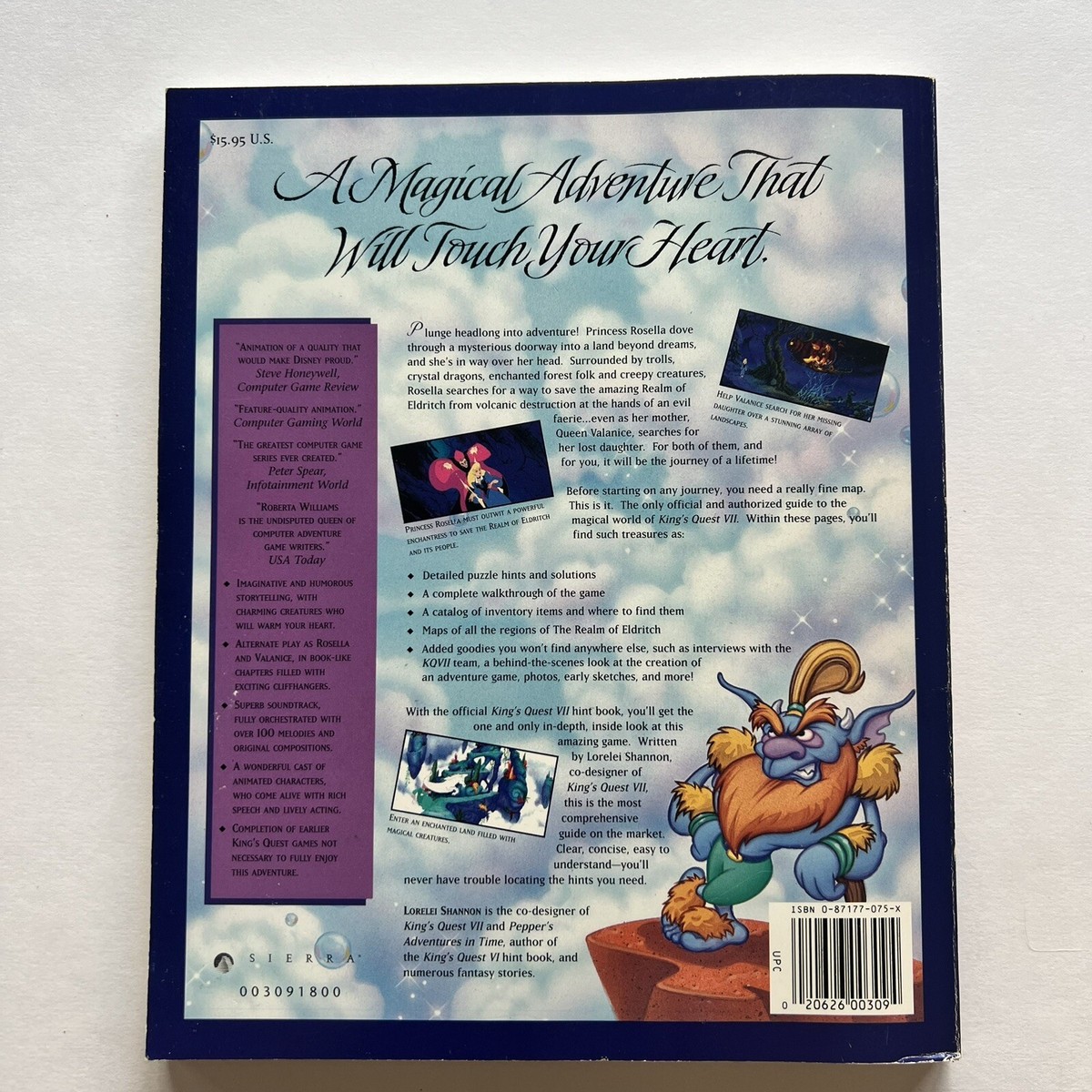 Livre De Solutions King's Quest VII (Hint Book) - Guide Officiel Sierra Pour PC - 1994