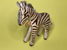 RARE: Steiff Zebra, 60er / 70er Jahre, Vintage, Schild, 60s , 70s, 6412,00, samt