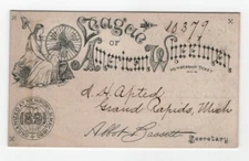 1891 Bicycle Club Membership Card League Of American Wheelmen (LAW)