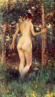 Blechschild Stewart Julius Leblanc Studie einer nackten Frau A4 12x8 Aluminium