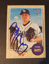 Chih-Wei Hu Autograph Signed 2017 Topps Heritage RC Tampa Bay Rays