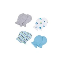 Gerber Baby Boy 4-Pack Blue Helicopter Mittens Size 0-3M; Baby Clothes Gift!