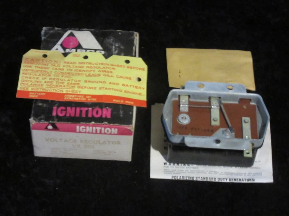 NOS 1956-1959 Chrysler DeSoto Dodge Plymouth Jeep AMPCO 12 V Voltage Regulator Foto 3 de 4