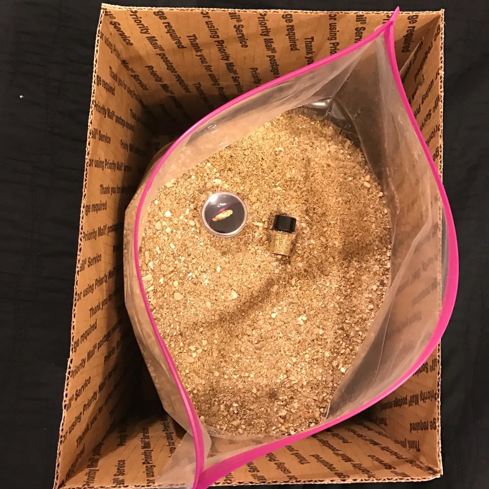 Pepita de oro de EE. UU. de aproximadamente 20-35 libras Paydirt envío gratuito Paydirt Foto 2 de 4