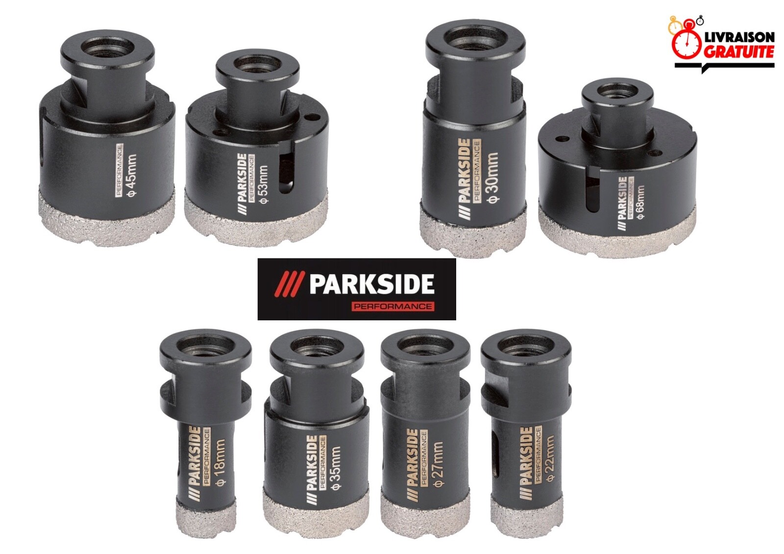 Couronnes de perçage diamantées PARKSIDE PERFORMANCE Ø 18 ou 53 mm