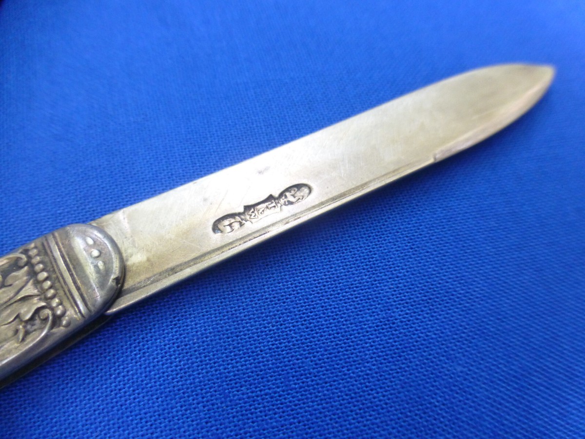 1840-1853 Antique Sterling Silver Pocket Knife T&W Tifft 1840-1853 Antique Sterling Silver Pocket Knife T&W Tifft