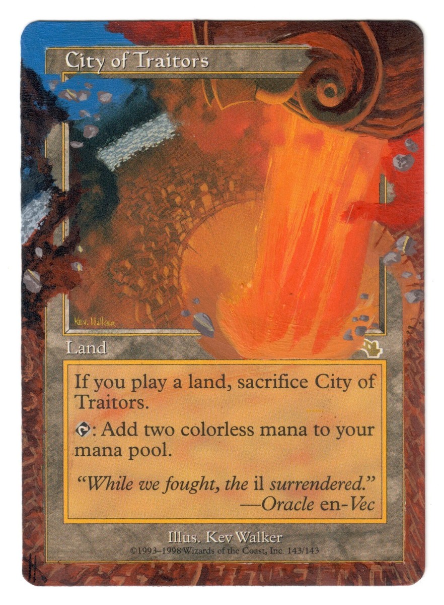 City of Traitors Altered Full Art MTG Hand Painted Front