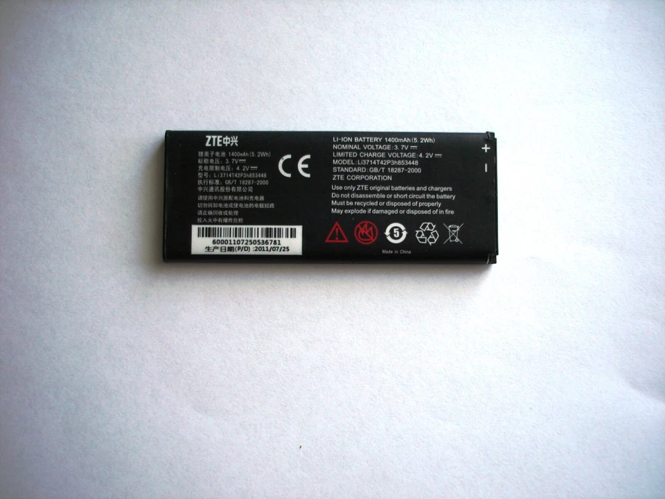 Original ZTE Akku für G1315, Skate, Skate G1315, Tania, V960 Li3714T42P3h853448 - Bild 1 von 2