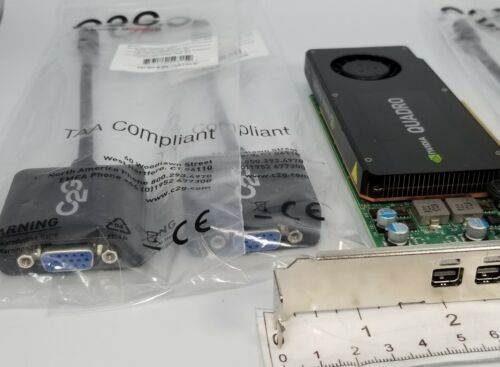 Nvidia K1200 4GB GDDR5 4X Mini DP to VGA Adapters Windows 10 Video Graphics Card - Picture 3 of 5