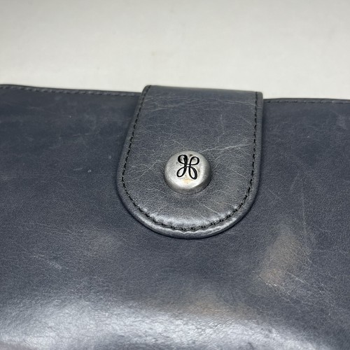 Hobo Intl Danette Leather BiFold Wallet/Wristlet Color Gray - Picture 3 of 7