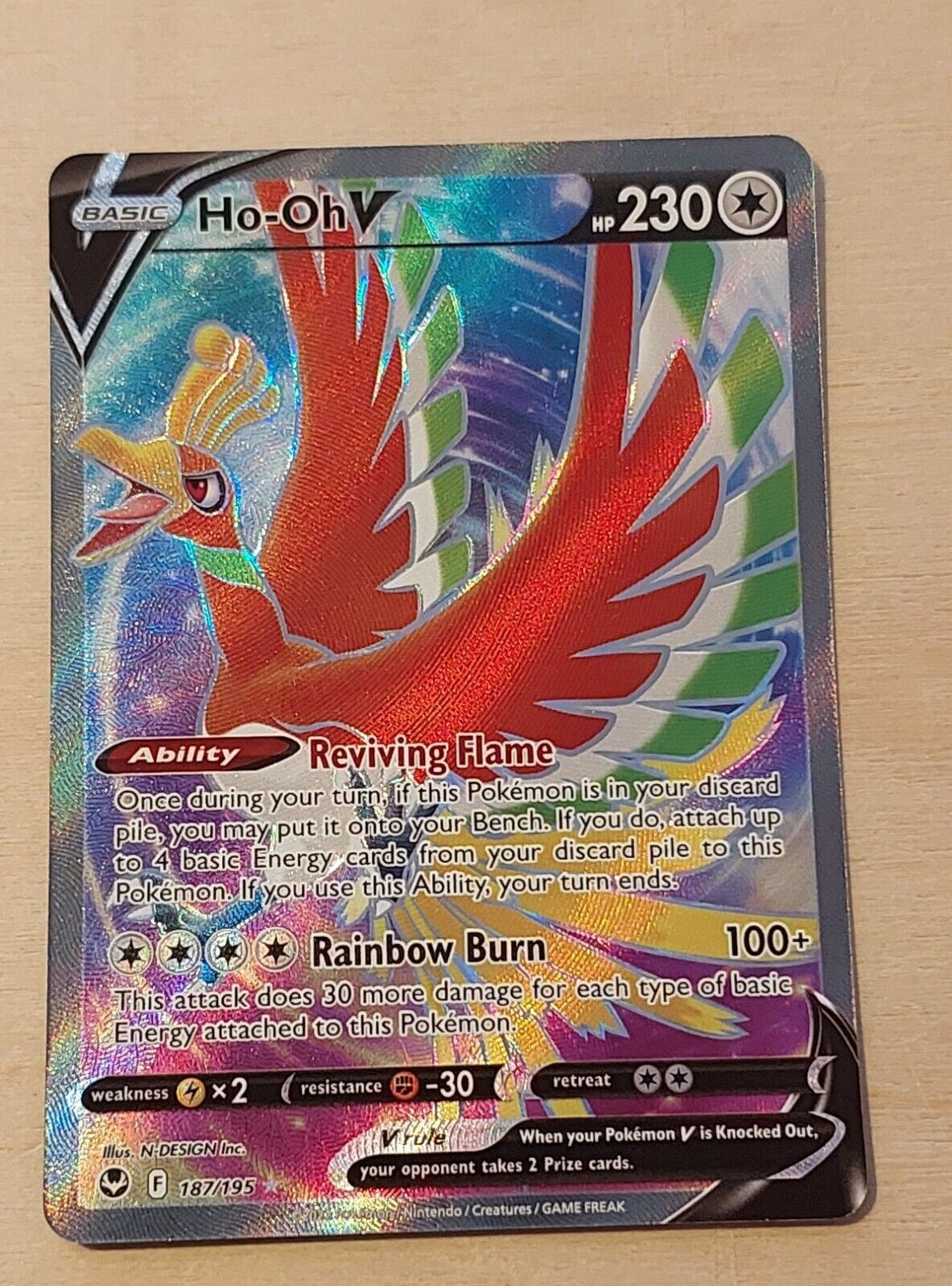 Ho-Oh V Full Art 187/195 - FR - PCA 9,5 - Vinted