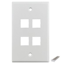 Single Gang 4 Port RJ45 Face Wall Plate Socket Keystone HDMI Cat6 Cat5e Ethernet
