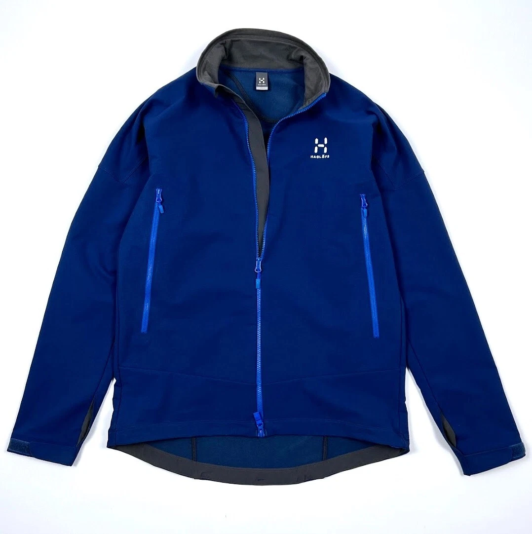 Men's HAGLOFS SKARN Soft Shell Waterproof Raincoat Stretch Light Jacket - L