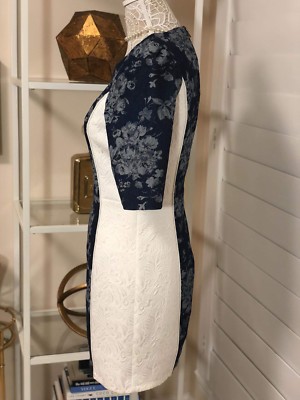 chelsea and violet denim dress Chelsea & Violet Blue Denim Roll Sleeves Dress Wtih Belt Women's Size M