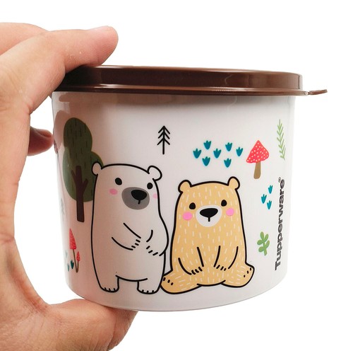 Vaso gigante de plástico Tupperware Bearbuddy Trio 450 ml bote compacto 570 ml - Imagen 36 de 42