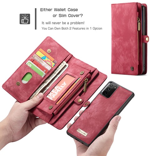 Fr Samsung Galaxy Note 20 Ultra CaseMe Detachable Wallet Zipper Pouch Case Cover - Picture 27 of 46