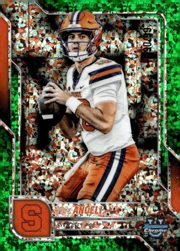 2025 Bowman Chrome University Football Green Mini-Diamond Refractor Steve Angeli #193