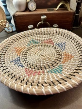 Seagrass Handmade Woven Basket Wall Hanging - As Is - 14” Wide