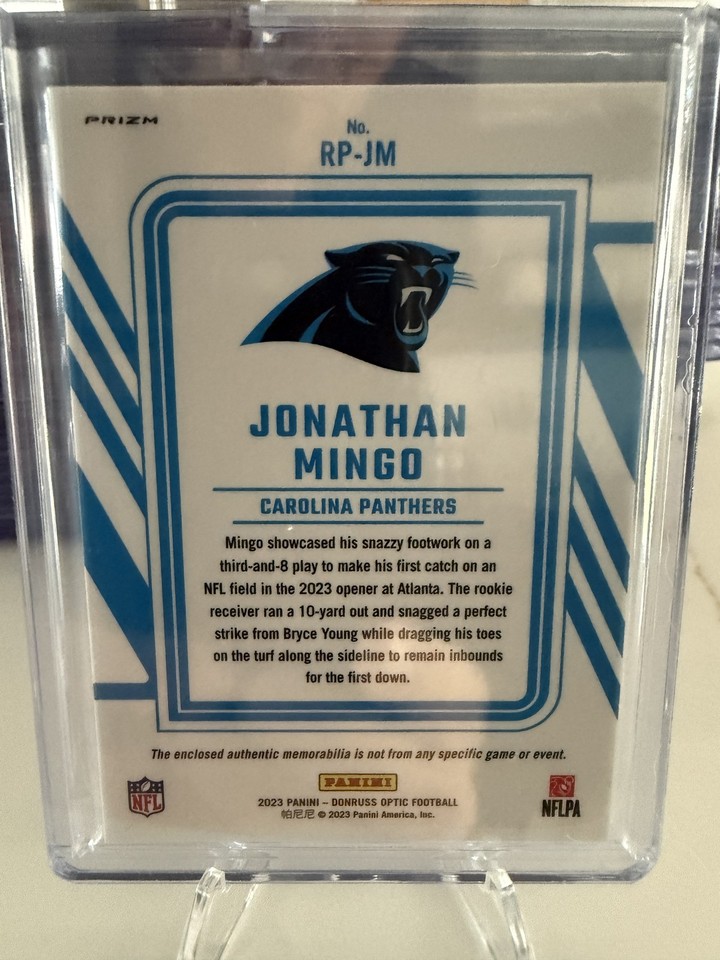 2023 Donruss Optic #RP-JM Jonathan Mingo Phenom Blue Optic #RP-JM Jonathan Mingo Rookie Phenom Blue Hyper