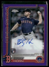 2025 Topps Chrome #RA-BHO Bailey Horn Rookie Autographs Purple Refractors #/250