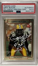 LEROY BUTLER PSA Signed Auto Autographed 1990 Action Packed Rookie RC Packers