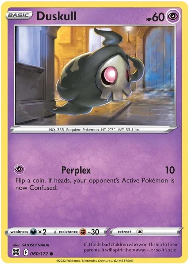 Duskull - 060/172 - Common (Near Mint) Brilliant Stars - Psychic Pokémon