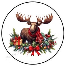 CHRISTMAS MOOSE ENVELOPE SEALS LABELS STICKERS PARTY FAVORS