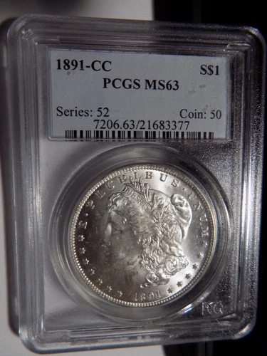 1891-CC Morgan Silver Dollar - PCGS MS63 - Choice BU Carson City Beauty!