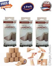 4" Self Adhesive Elastic Bandage Wrap, Vet Tape, Medical Tape 3.5 Yds Pk of 3 