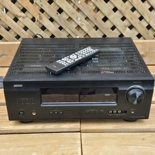 Denon Home Theater Surround Sound Receiver AVR-391 3D HDMI & Remote Bundle