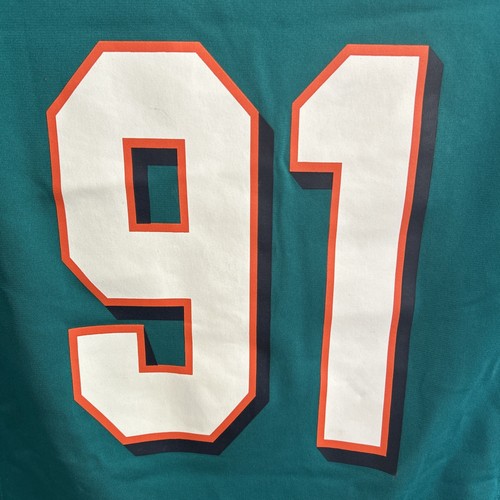 Miami Dolphins Nike Cameron Wake #91 On Field Official Jersey Size L Aqua NFL - Picture 8 of 10