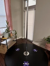 X-POLE Portable Dance Pole Complete Set Steel Silver Pink Black for Adults