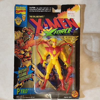 Toy Biz Marvel X-Men X-Force Pyro Action Figure Boxed w/ Flame Balls Tank