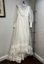 V TG Prairie Cottage Core Victorian Wedding Gown Underskirt  Bridal Veil