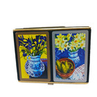 2 Double Deck Playing Card  Boxes 4 Total Decks PIATNIK Monet & CONGRESS Flowers — photo 2