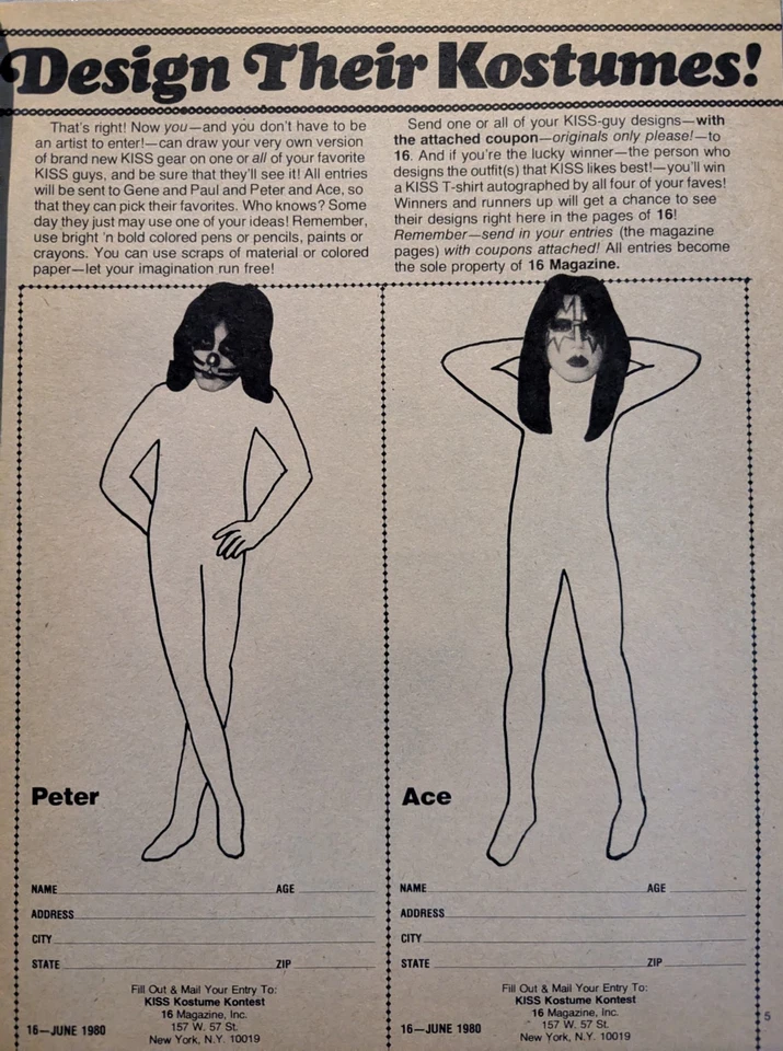 16 Magazine June 1980 KISS, Leif, Cheap Trick, Scott Baio, Andy Gibb, Estrada,KC Foto 4 de 4