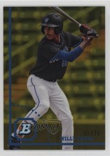 2022 Bowman Heritage Chrome Prospects Yellow Refractor 31/75 Willy Fanas uk2