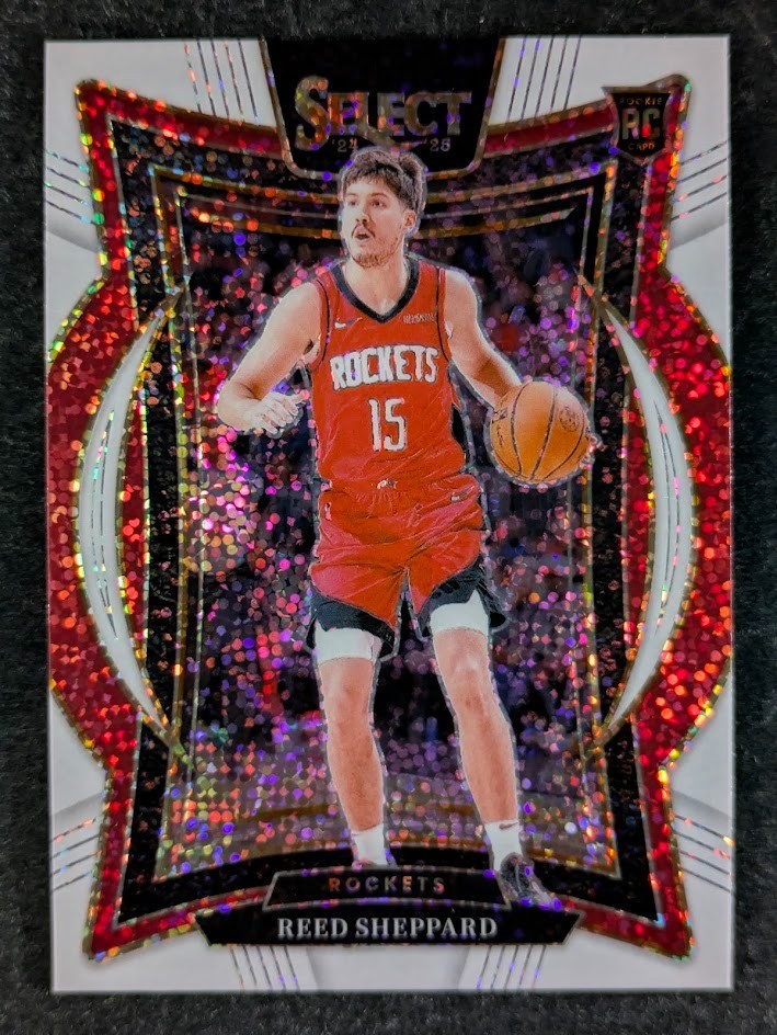 2024-25 Panini Select REED SHEPPARD RC White Sparkle Prizm SP Concourse #68