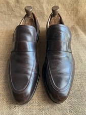 Gucci 158633 Mens Brown Leather Slip On Loafers Size US 9.5 || EU 42.5 E