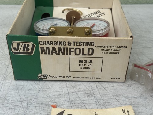 JB Industries Charging Testing Manifold M2-8 EDP 28008 USA + Gemline CH-113 NEW - Picture 8 of 8