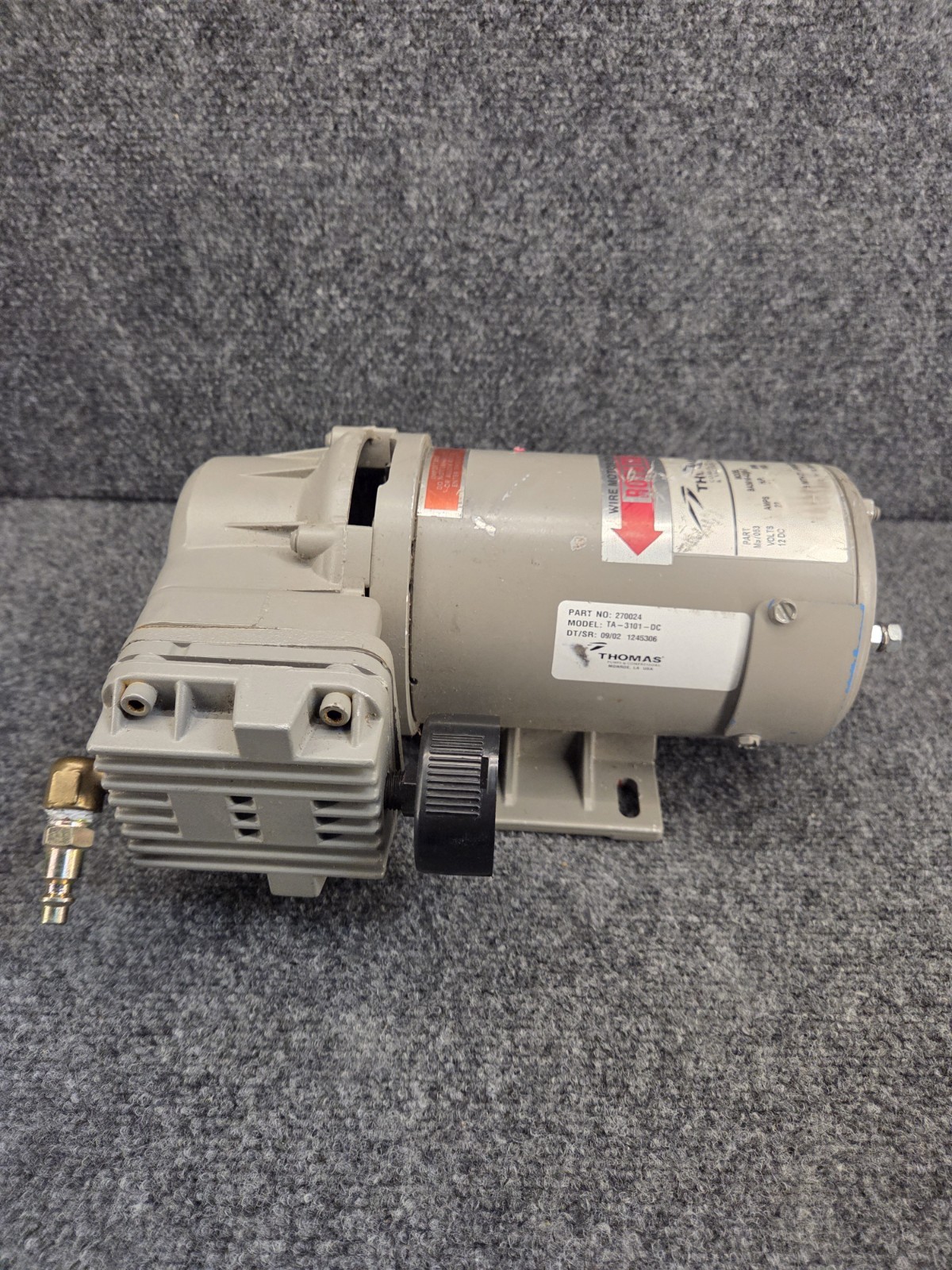 With 1/4hp Motor